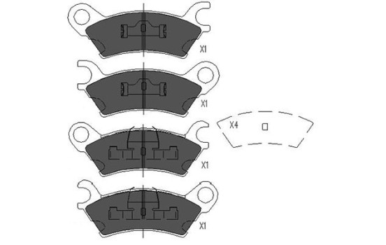 Juego de pastillas de freno KBP-4542 Kavo parts