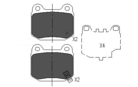 Juego de pastillas de freno KBP-6562 Kavo parts