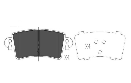 Juego de pastillas de freno KBP-6564 Kavo parts