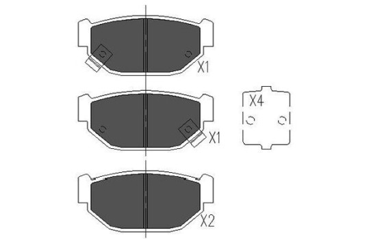 Juego de pastillas de freno KBP-8007 Kavo parts, Imagen 2