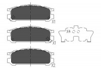Juego de pastillas de freno KBP-8016 Kavo parts