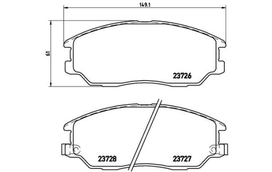 Juego de pastillas de freno P 30 028 Brembo, Imagen 2