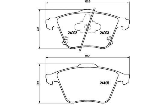 Juego de pastillas de freno P 49 038 Brembo, Imagen 2