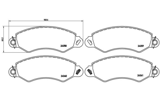 Juego de pastillas de freno P B1 002 Brembo, Imagen 2