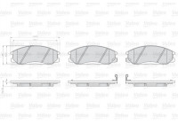 RELLENO DE PASTILLAS DE FRENO HYUNDAI H1 (03 0 873569 Valeo