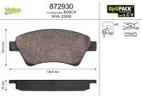 RELLENO DE PASTILLAS DE FRENO RENAULT KANGOO 9 872930 Valeo