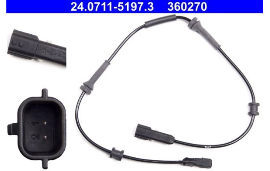 Sensor ABS 24.0711-5197.3 ATE, Imagen 2