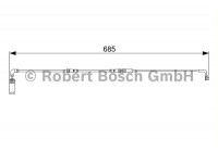 Contacto de advertencia, desgaste de las pastillas/forros del freno trasero AP804 Bosch