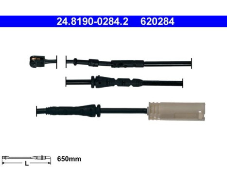 Contacto de advertencia, desgaste de pastillas/forros de freno 24.8190-0284.2 ATE