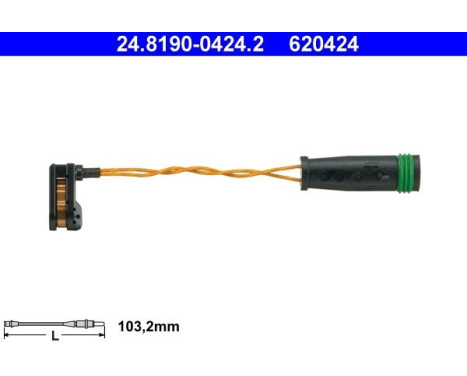 Contacto de advertencia, desgaste de pastillas/forros de freno 24.8190-0424.2 ATE
