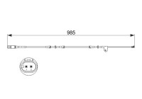 Contacto de advertencia, desgaste de pastillas/forros de freno AP848 Bosch