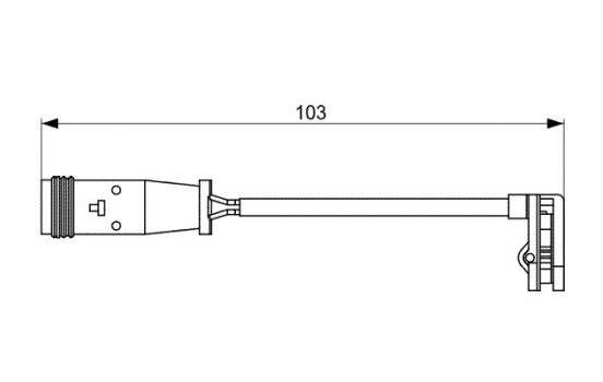 Contacto de advertencia, desgaste de pastillas/forros de freno Para AP309 Bosch, Imagen 2