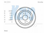 Tambor de freno BD-2454 Kavo parts