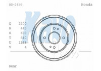 Tambor de freno BD-2456 Kavo parts