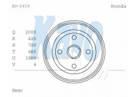 Tambor de freno BD-2459 Kavo parts