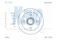Tambor de freno BD-3355 Kavo parts