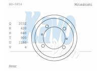 Tambor de freno BD-5854 Kavo parts
