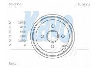 Tambor de freno BD-8353 Kavo parts