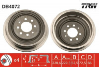 Tambor de freno DB4072 TRW