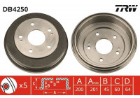 Tambor de freno DB4250 TRW