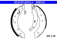 Juego de zapatas de freno 03.0137-0312.2 ATE