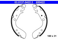 Juego de zapatas de freno 03.0137-0422.2 ATE