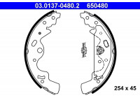 Juego de zapatas de freno 03.0137-0480.2 ATE