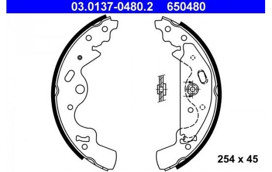 Juego de zapatas de freno 03.0137-0480.2 ATE