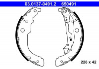 Juego de zapatas de freno 03.0137-0491.2 ATE