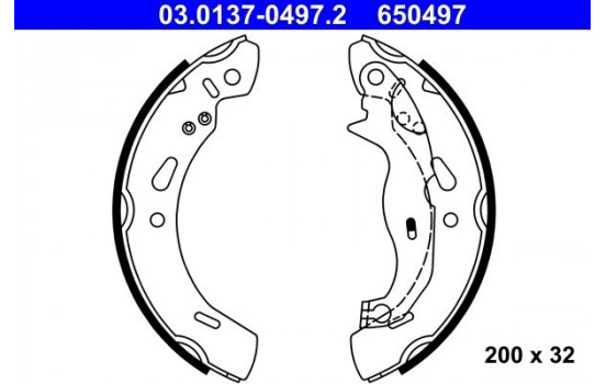 Juego de zapatas de freno 03.0137-0497.2 ATE