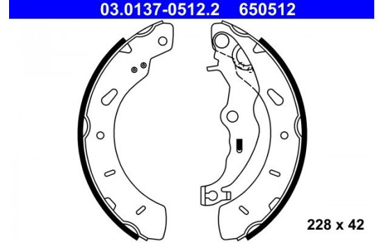 Juego de zapatas de freno 03.0137-0512.2 ATE