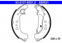 Juego de zapatas de freno 03.0137-0521.2 ATE