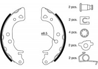 Juego de zapatas de freno 8833 ABS