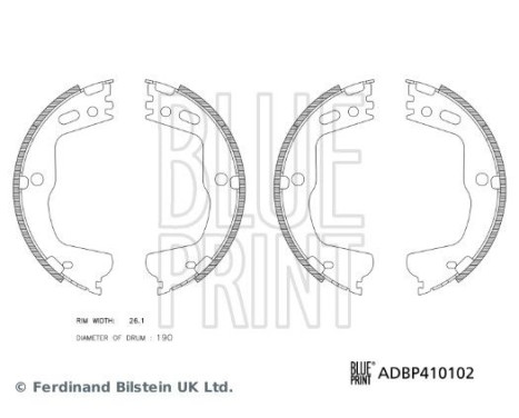 Juego de zapatas de freno ADBP410102 Blue Print