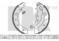 Juego de zapatas de freno