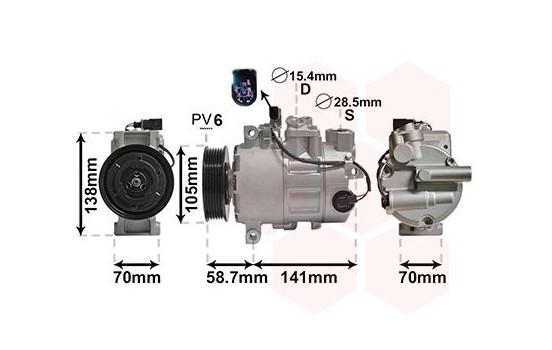 COMPRESOR A4/A4 QUAT 19TDi/4Cyl 03-, Imagen 2