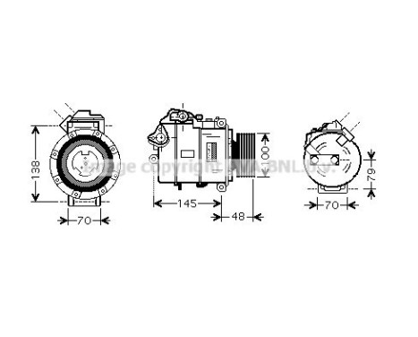 Compresor, aire acondicionado