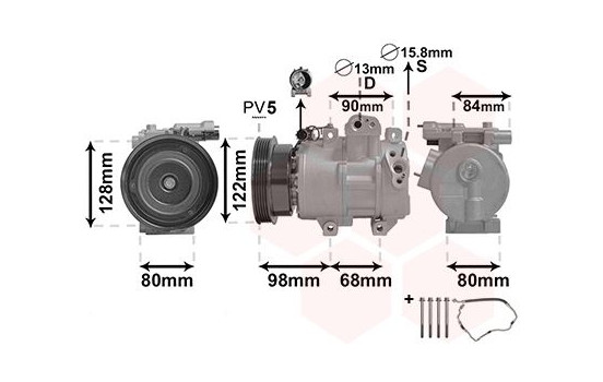 Compresor, aire acondicionado