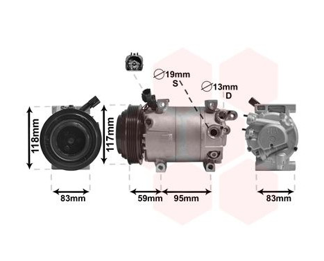 Compresor, aire acondicionado