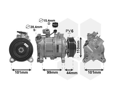 Compresor, aire acondicionado