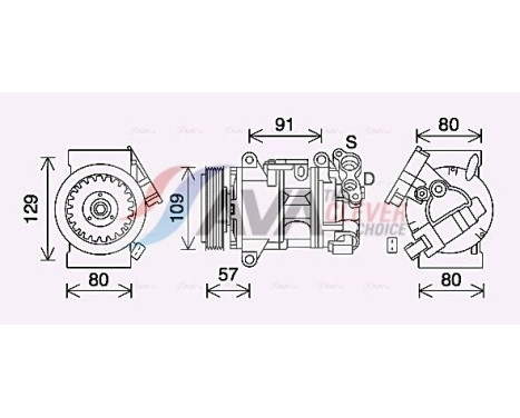 Compresor, aire acondicionado