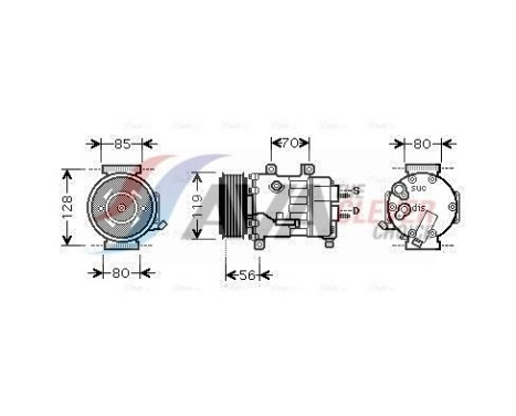 Compresor, aire acondicionado