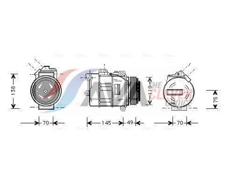 Compresor, aire acondicionado