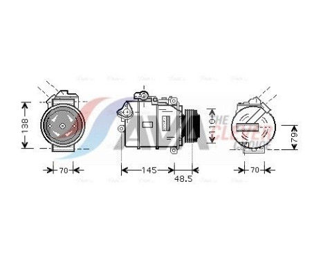 Compresor, aire acondicionado