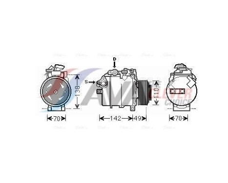 Compresor, aire acondicionado