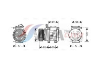 Compresor, aire acondicionado