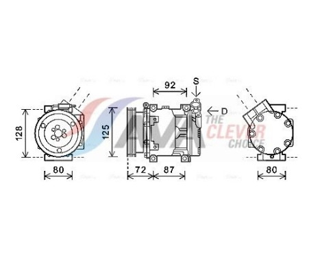 Compresor, aire acondicionado