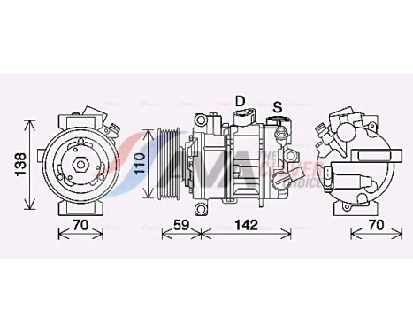 Compresor, aire acondicionado