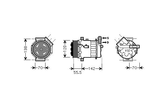 COMPRESOR DE AIRE ACONDICIONADO 1.8