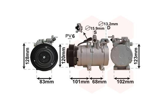 Compresor de aire acondicionado 2.7 AT / 2.0 CRDi